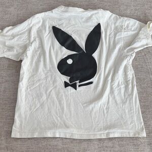 Used PLAYBOY Men Size M Tee with Bunny Logo